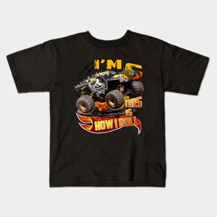 6Th Birthday Boy Monster Truck 6 Years Old For Kids Kids T-Shirt